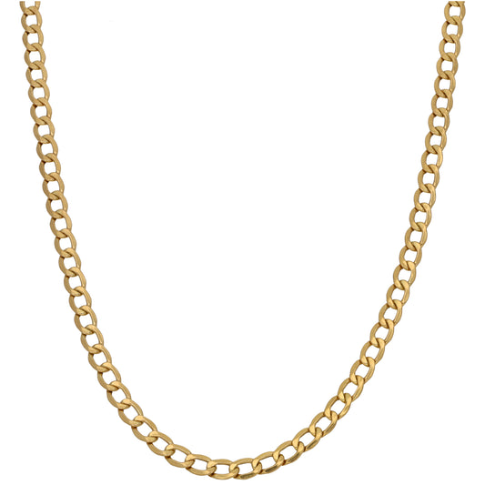 9ct Gold Curb Chain 18"