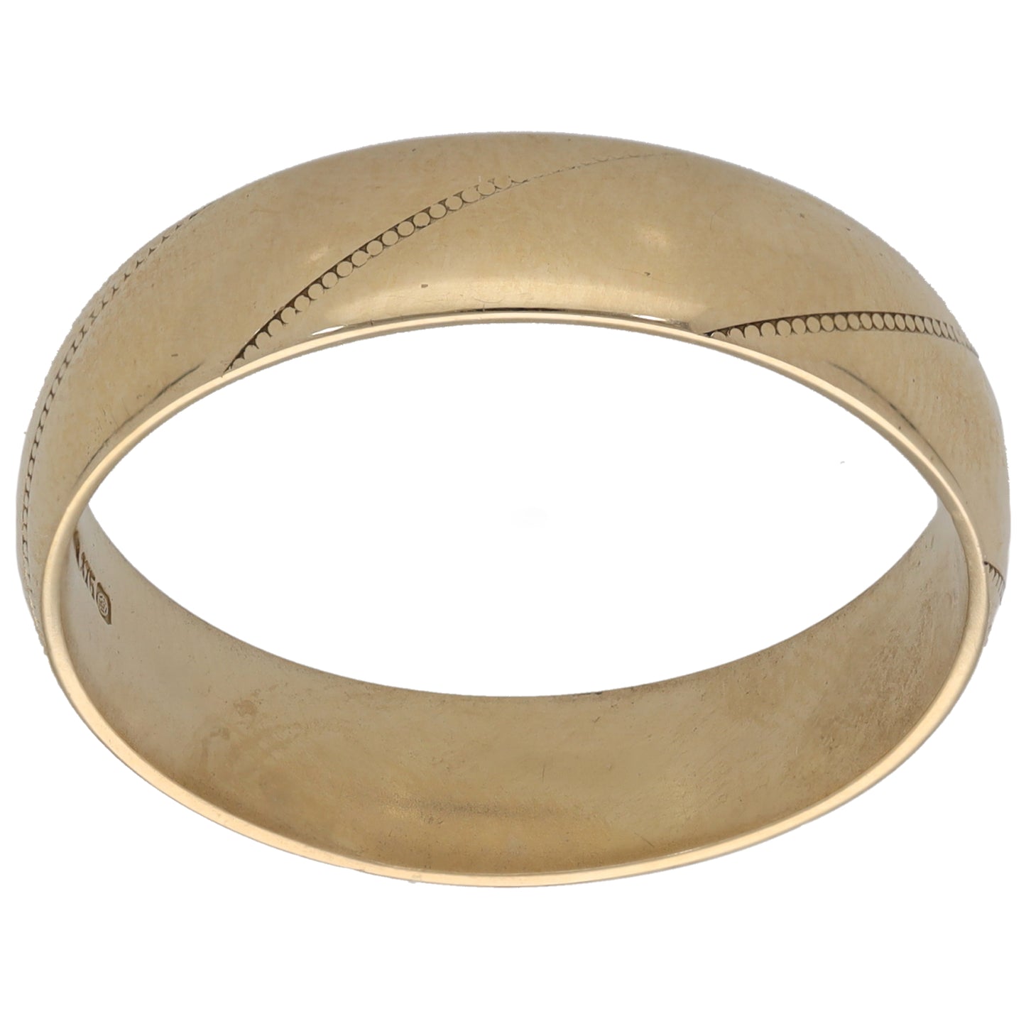 9ct Gold Plain Wedding Ring Size X