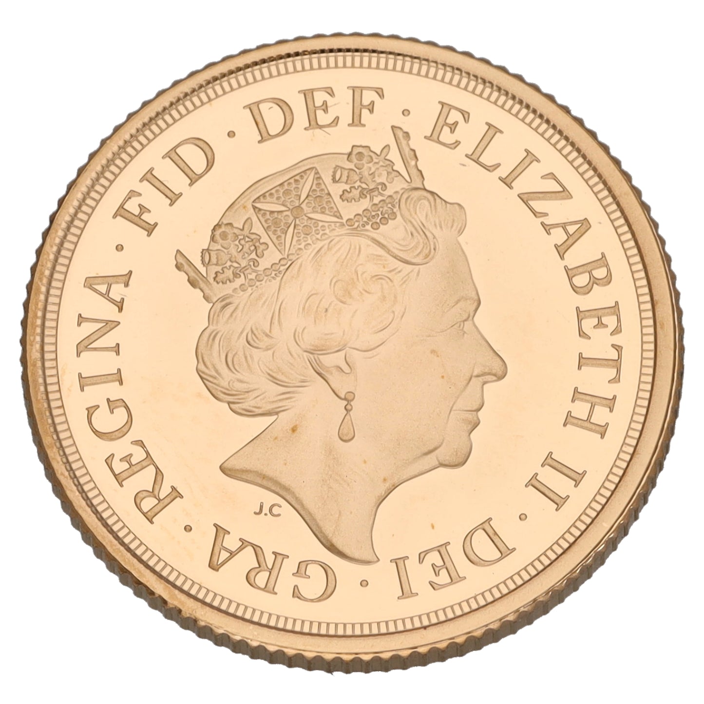 22ct Gold Queen Elizabeth II Full Sovereign Coin 2019
