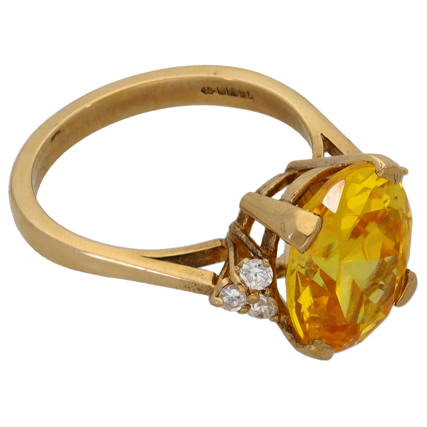 9ct Gold Imitation Dress/Cocktail Ring Size P