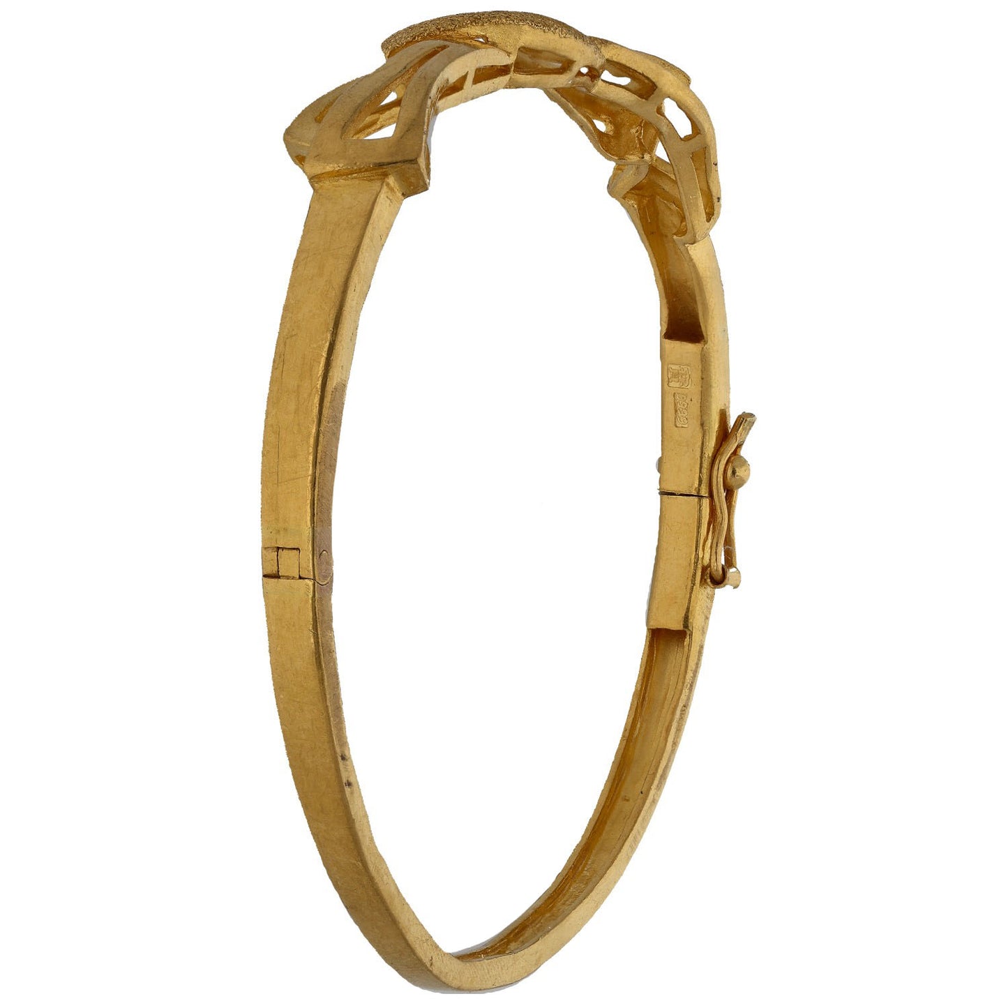 22ct Gold Hinged/Clasp Bangle
