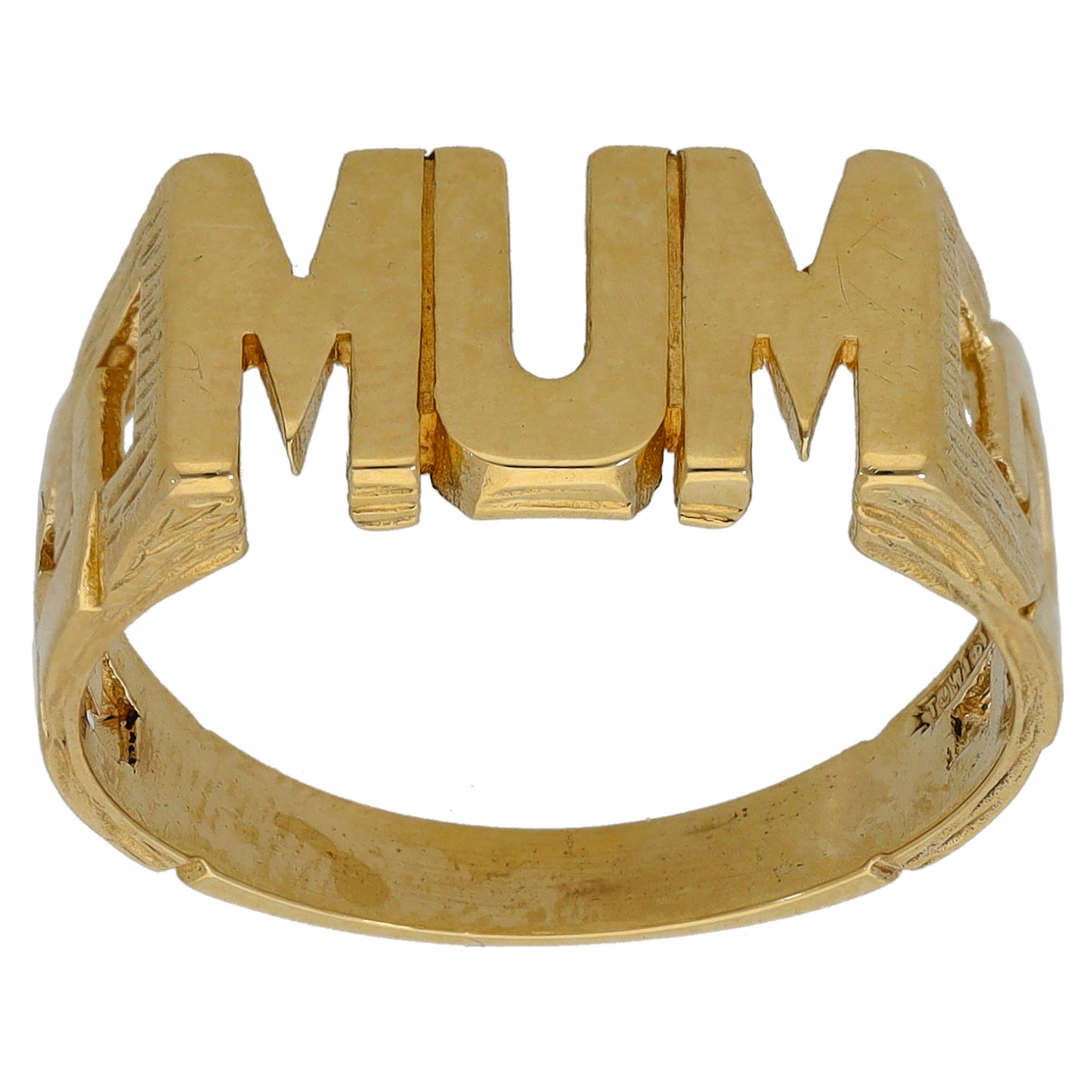 9ct Gold Mum Ring Size R