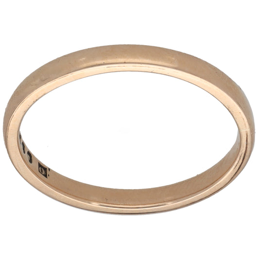9ct Gold Plain Wedding Ring Size L