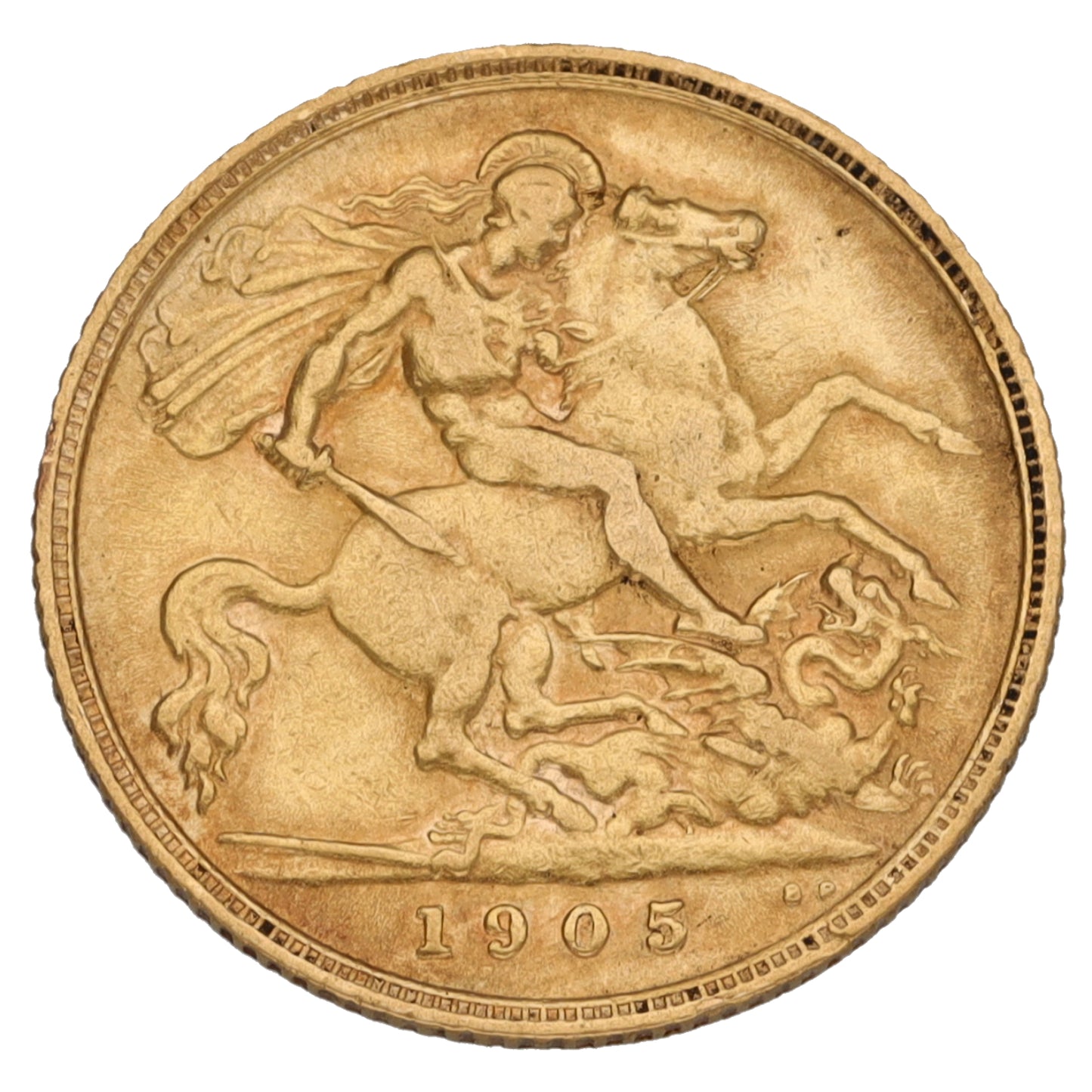 22ct Gold King Edward VII Half Sovereign Coin 1905