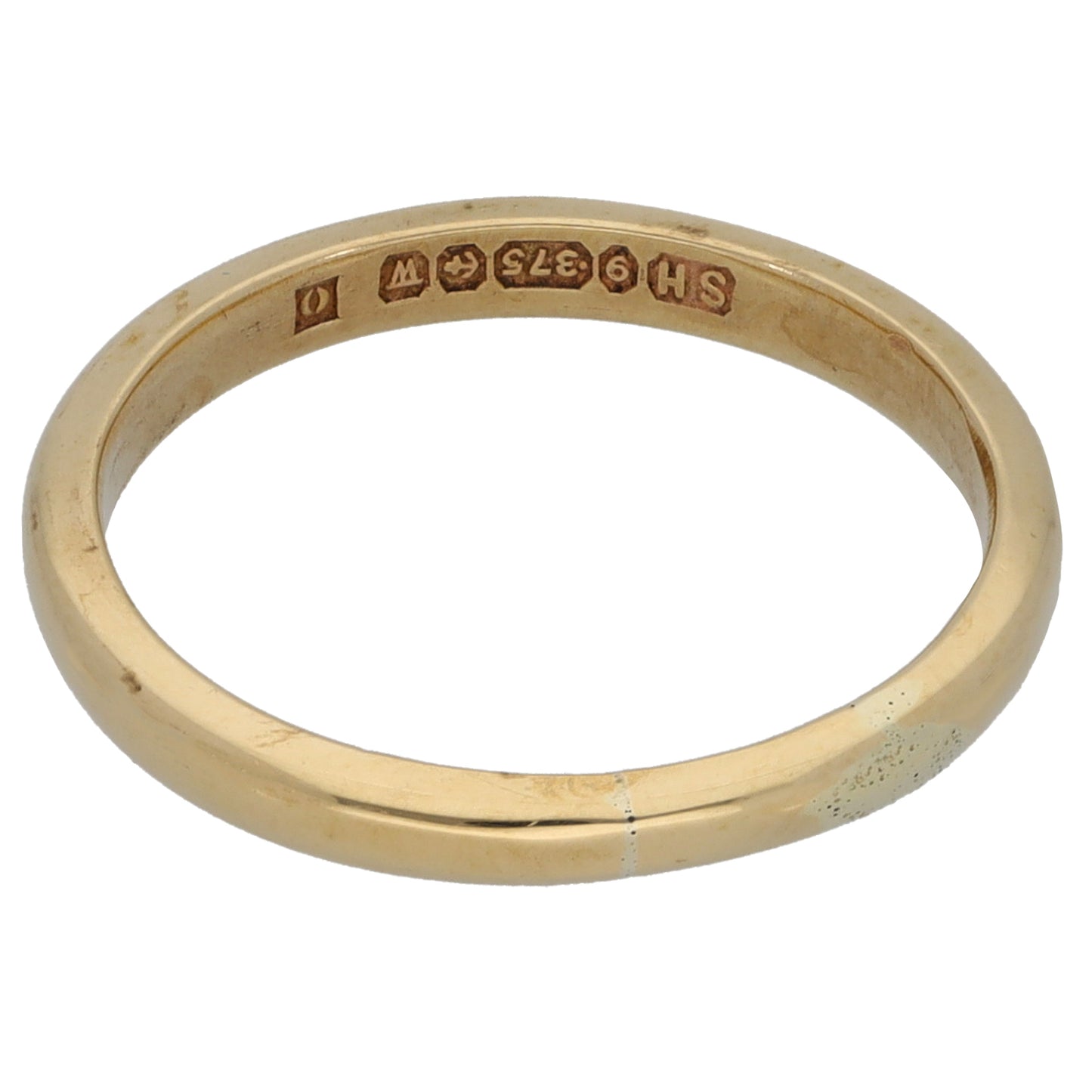 9ct Gold Plain Wedding Ring Size L