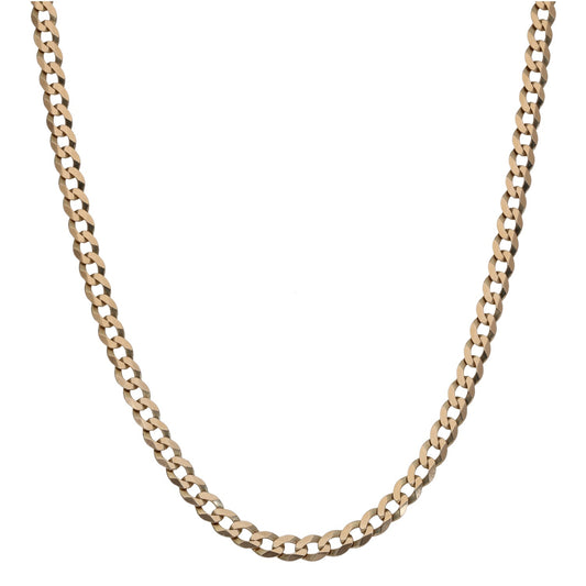 9ct Gold Curb Chain 18"