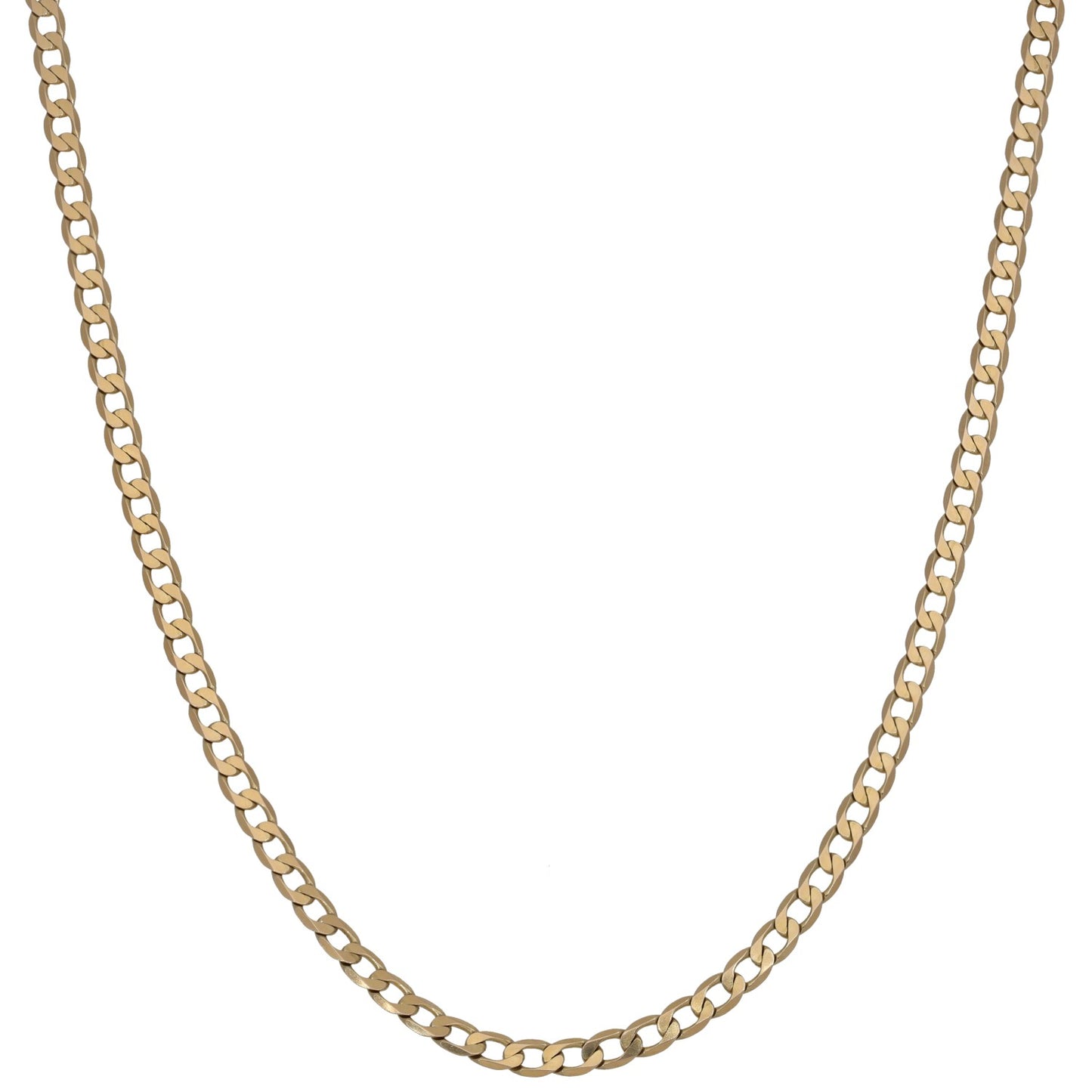 9ct Gold Curb Chain 22"