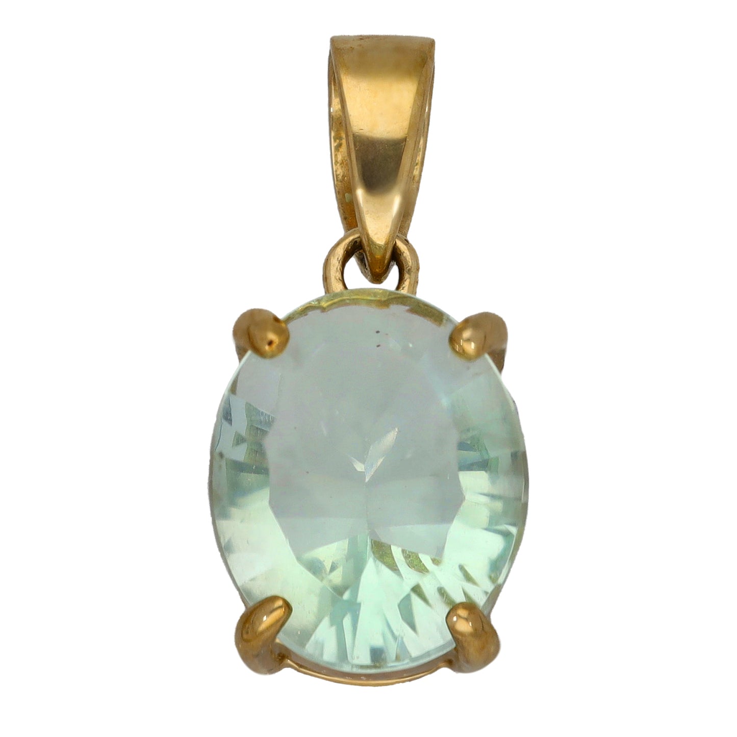 9ct Gold Imitation Single Stone Pendant