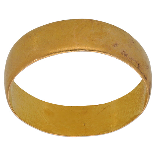 22ct Gold Plain Wedding Ring Size P