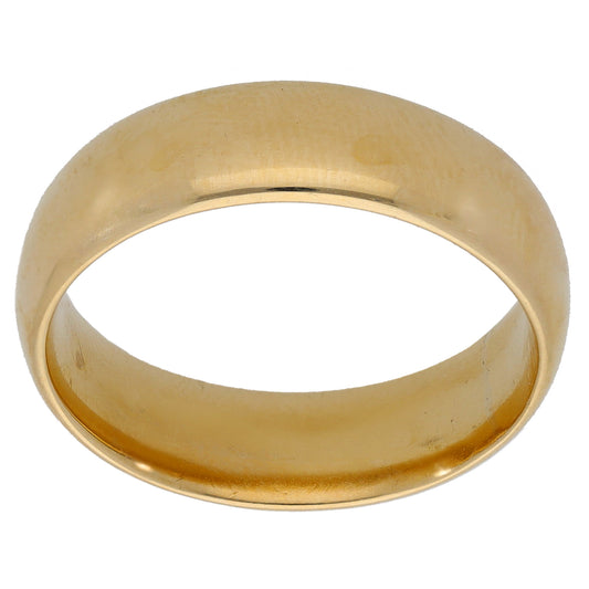 9ct Gold Plain Wedding Ring Size R