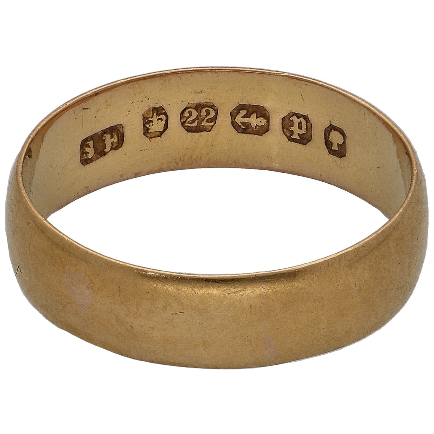 22ct Gold Plain Wedding Ring Size O