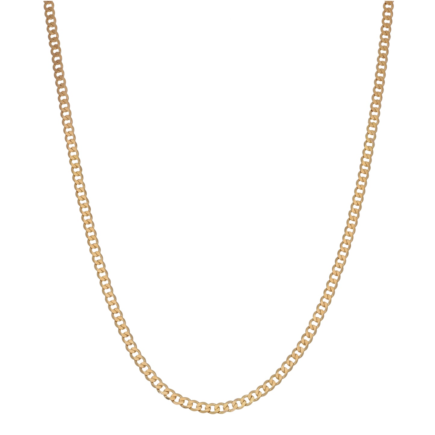 New 9ct Gold Curb Chain 18"