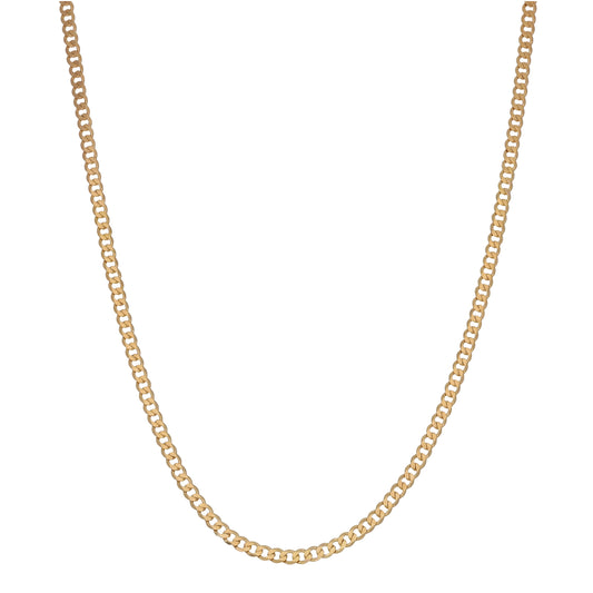 New 9ct Gold Curb Chain 18"