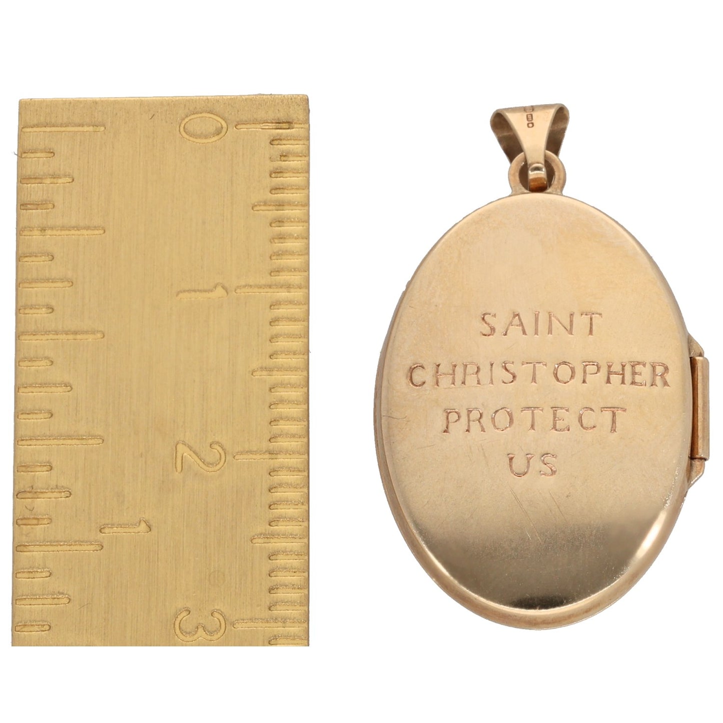 9ct Gold Patterned Locket Pendant