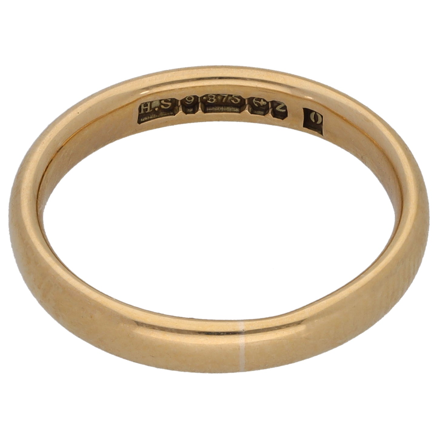 9ct Gold Plain Wedding Ring Size K