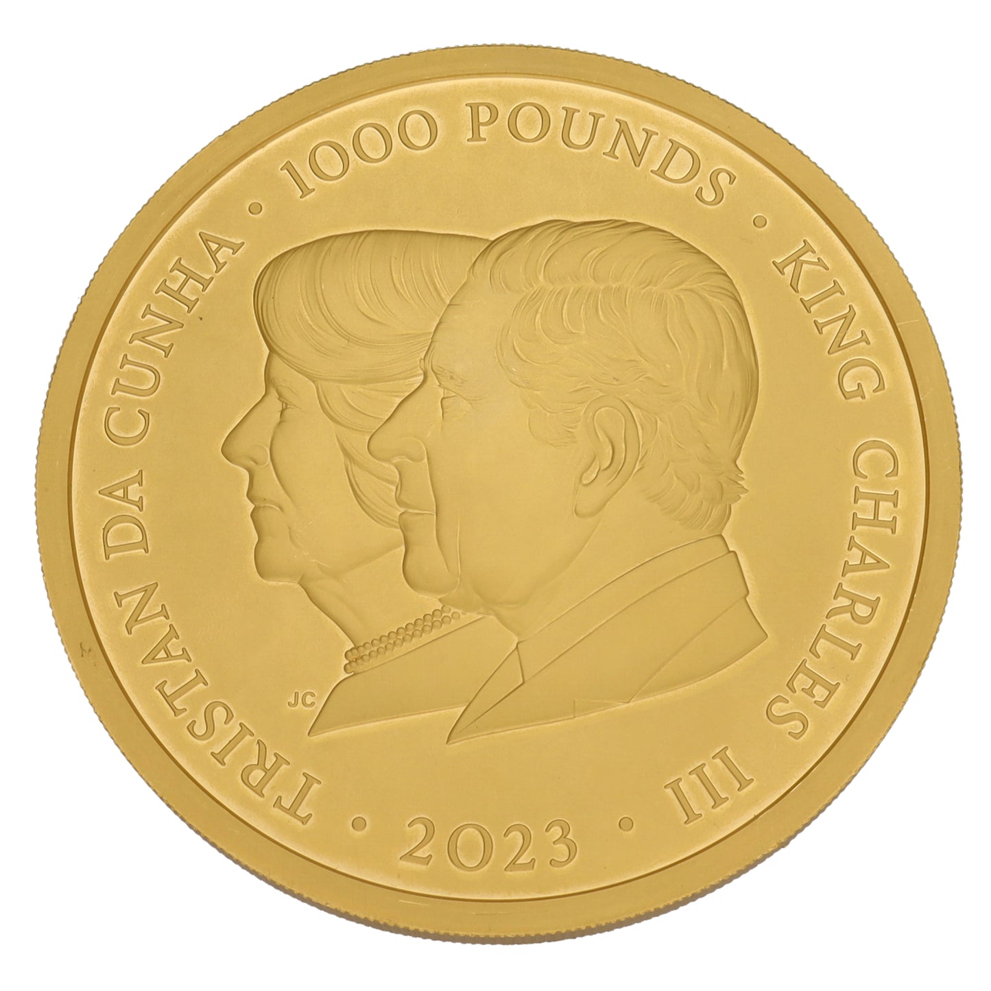 24ct Gold The King Charles III Coronation Double Portrait Matte Gold Kilo Coin 2023