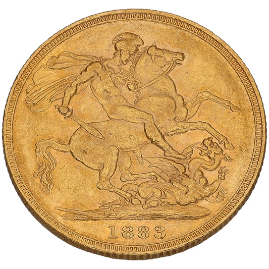 22ct Gold Queen Victoria Full Sovereign Coin 1883