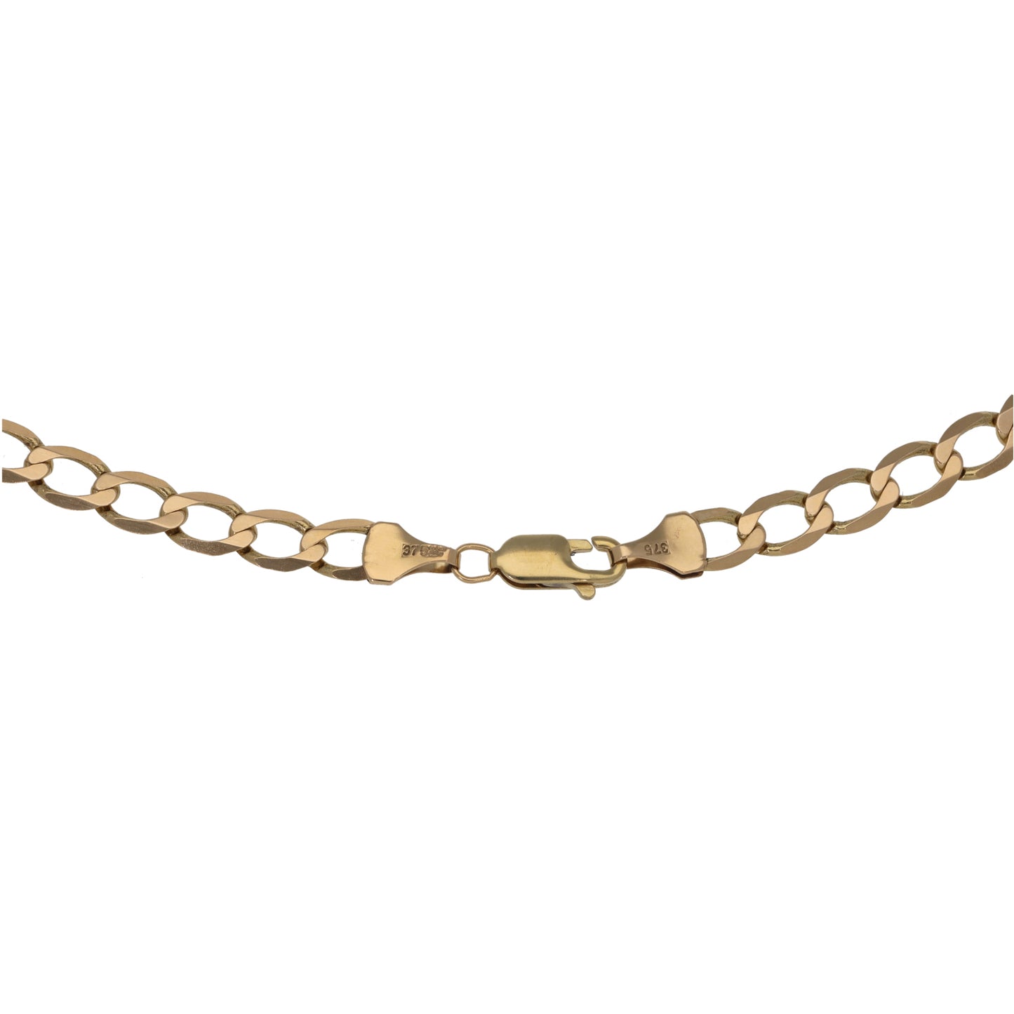 9ct Gold Curb Chain 18"