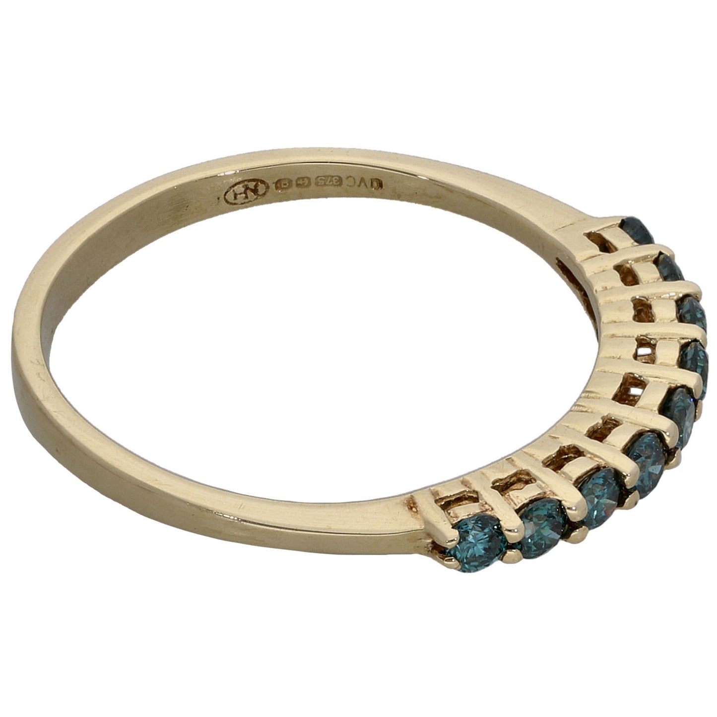 9ct Gold 0.27ct Diamond Half Eternity Ring Size M