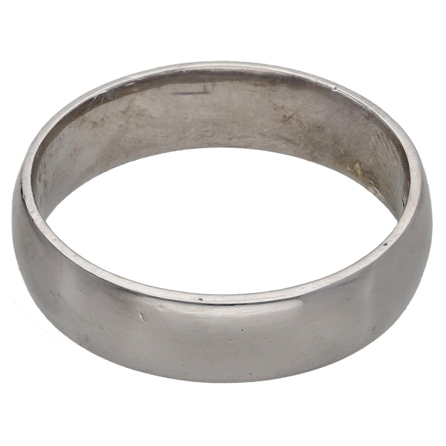 9ct White Gold Plain Wedding Ring Size W
