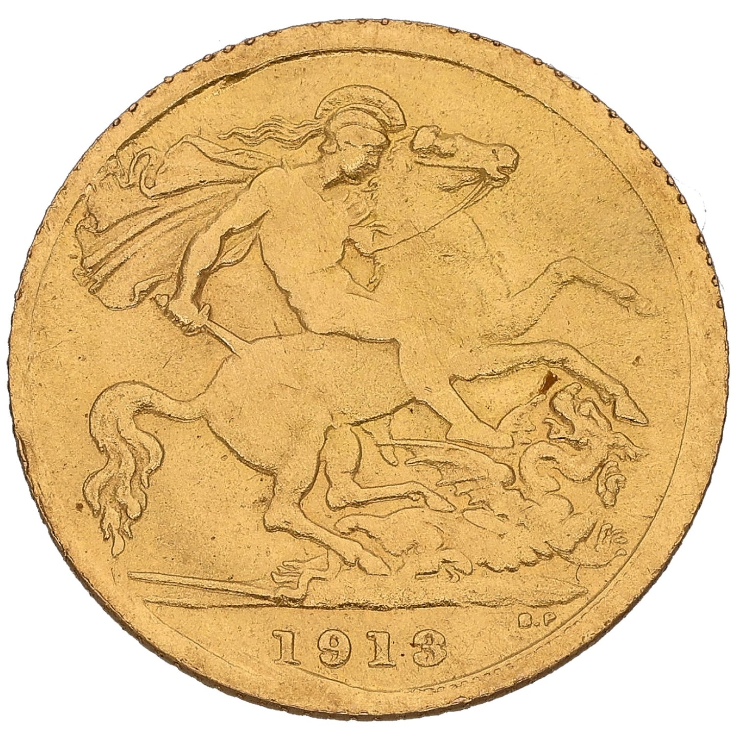 22ct Gold King George V Half Sovereign Coin 1913