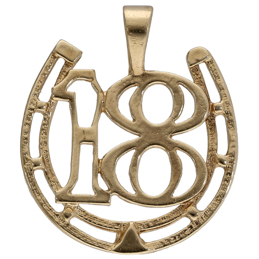 9ct Gold 18 Horseshoe Pendant