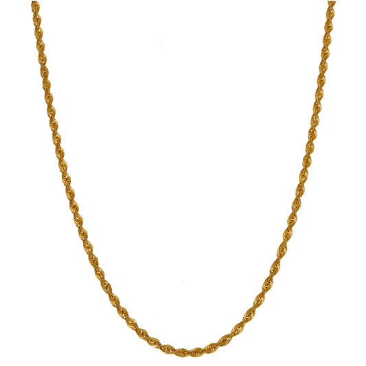 22ct Gold Rope Chain 18"