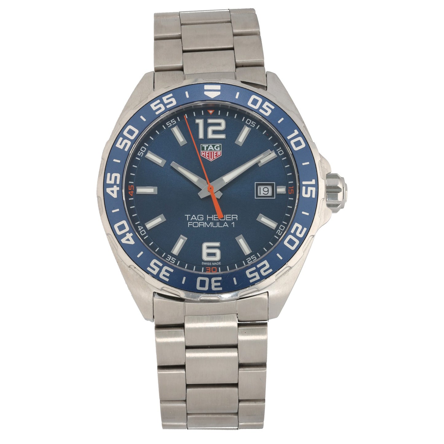 Tag Heuer Formula 1 WAZ1010, blue dial, stainless steel, link bracelet