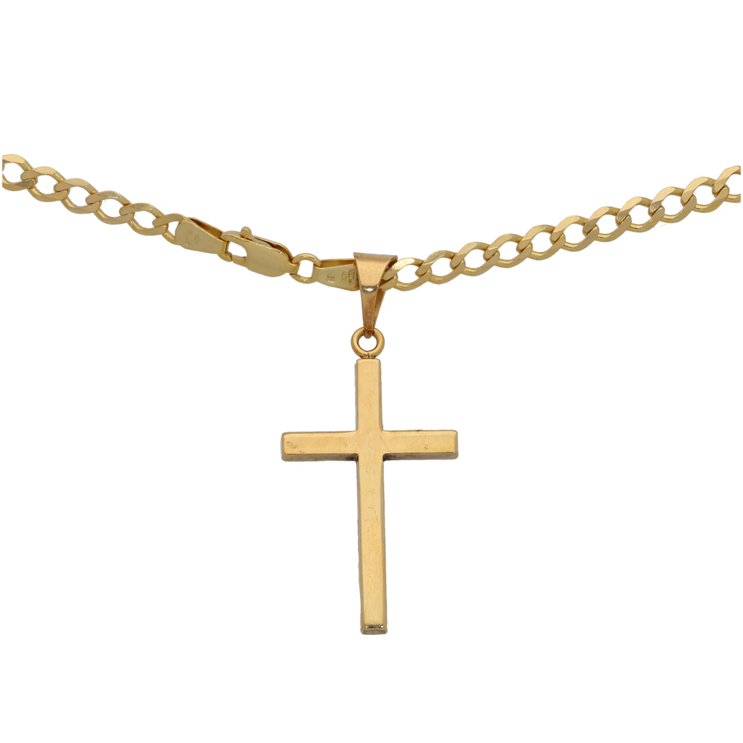 9ct Gold Cross Pendant With Chain