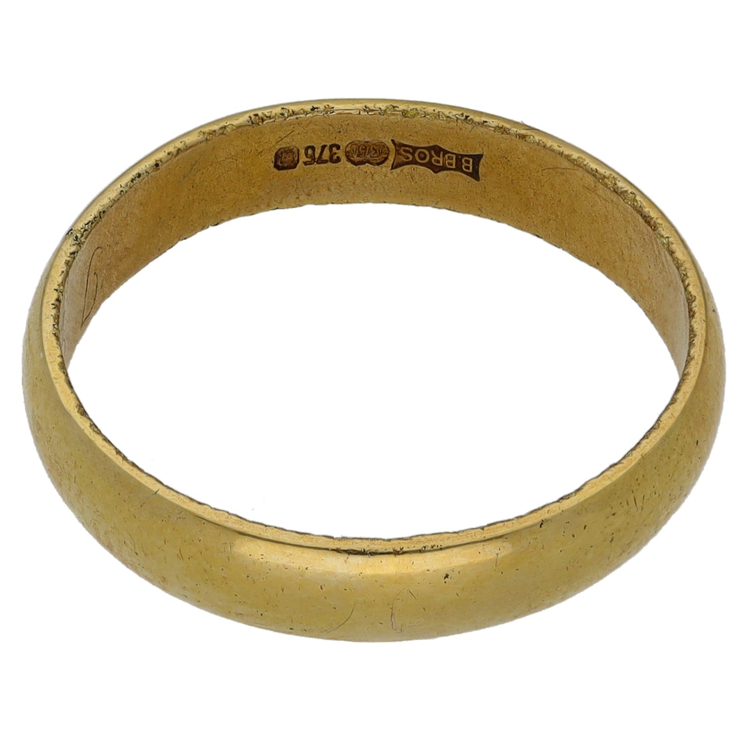 9ct Gold Plain Wedding Ring Size N