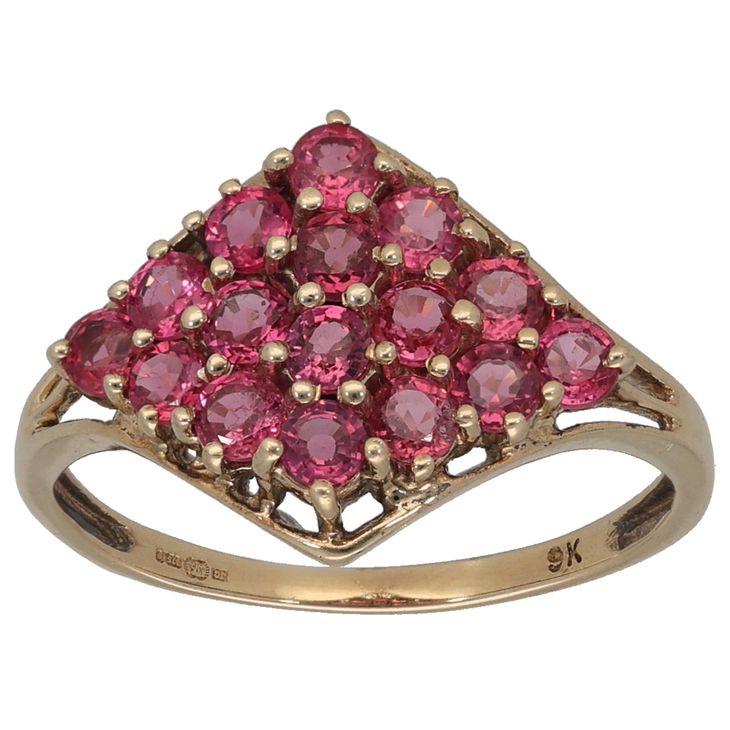 9ct Gold Spinel Dress/Cocktail Ring Size N