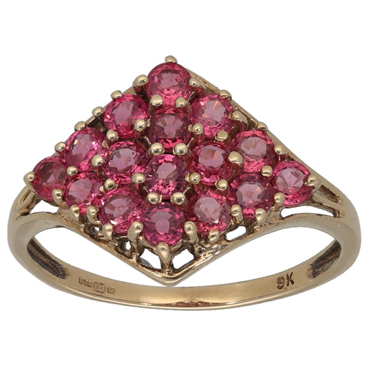 9ct Gold Spinel Dress/Cocktail Ring Size N