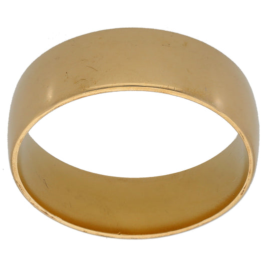 9ct Gold Plain Wedding Ring Size W