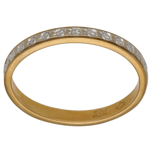 18ct Gold Cubic Zirconia Eternity Ring Size K