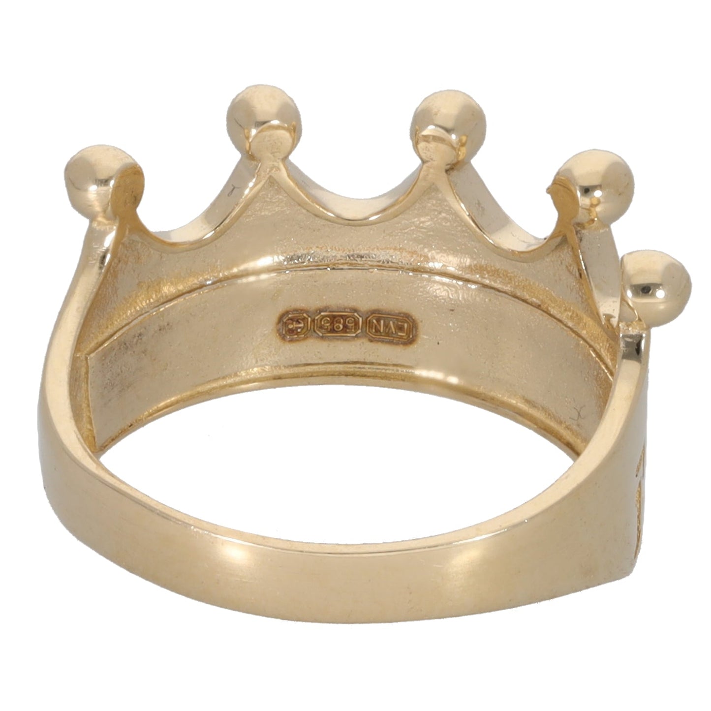 New 14ct Gold Greek Key Kids Crown Ring