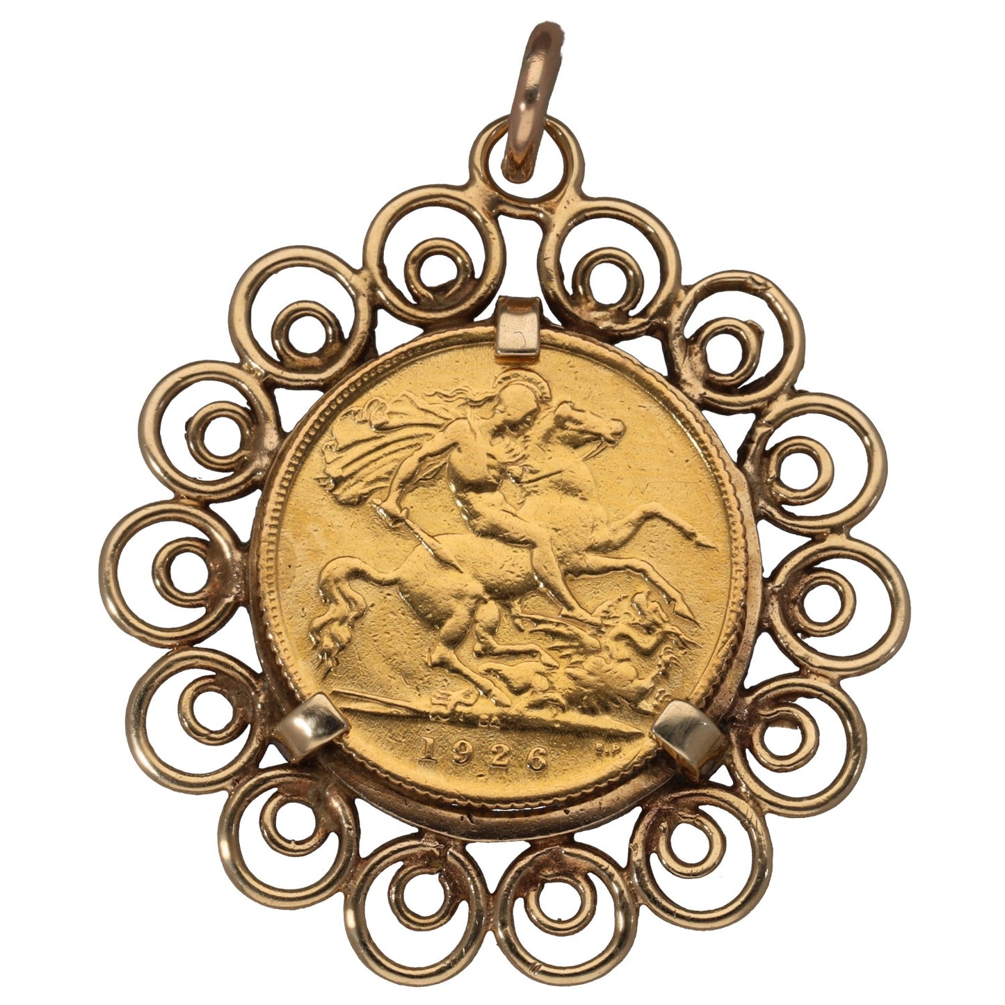 9ct Gold Half Sovereign Coin Pendant