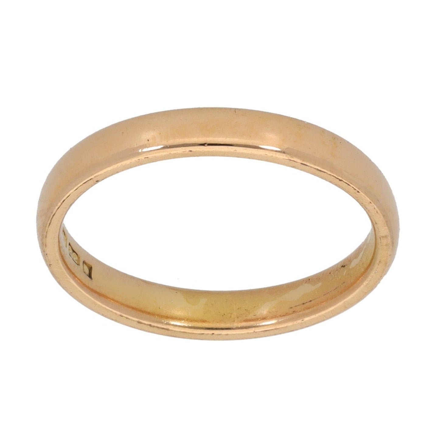 22ct Gold Ladies Plain Wedding Ring Size L