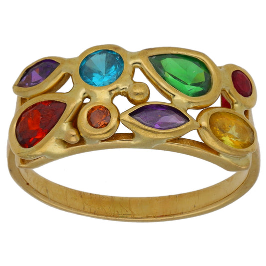 18ct Gold Imitation Dress/Cocktail Ring Size L