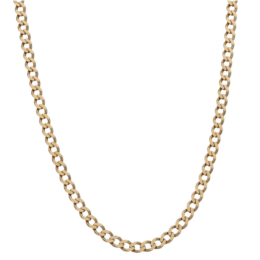 9ct Gold Curb Chain 18"