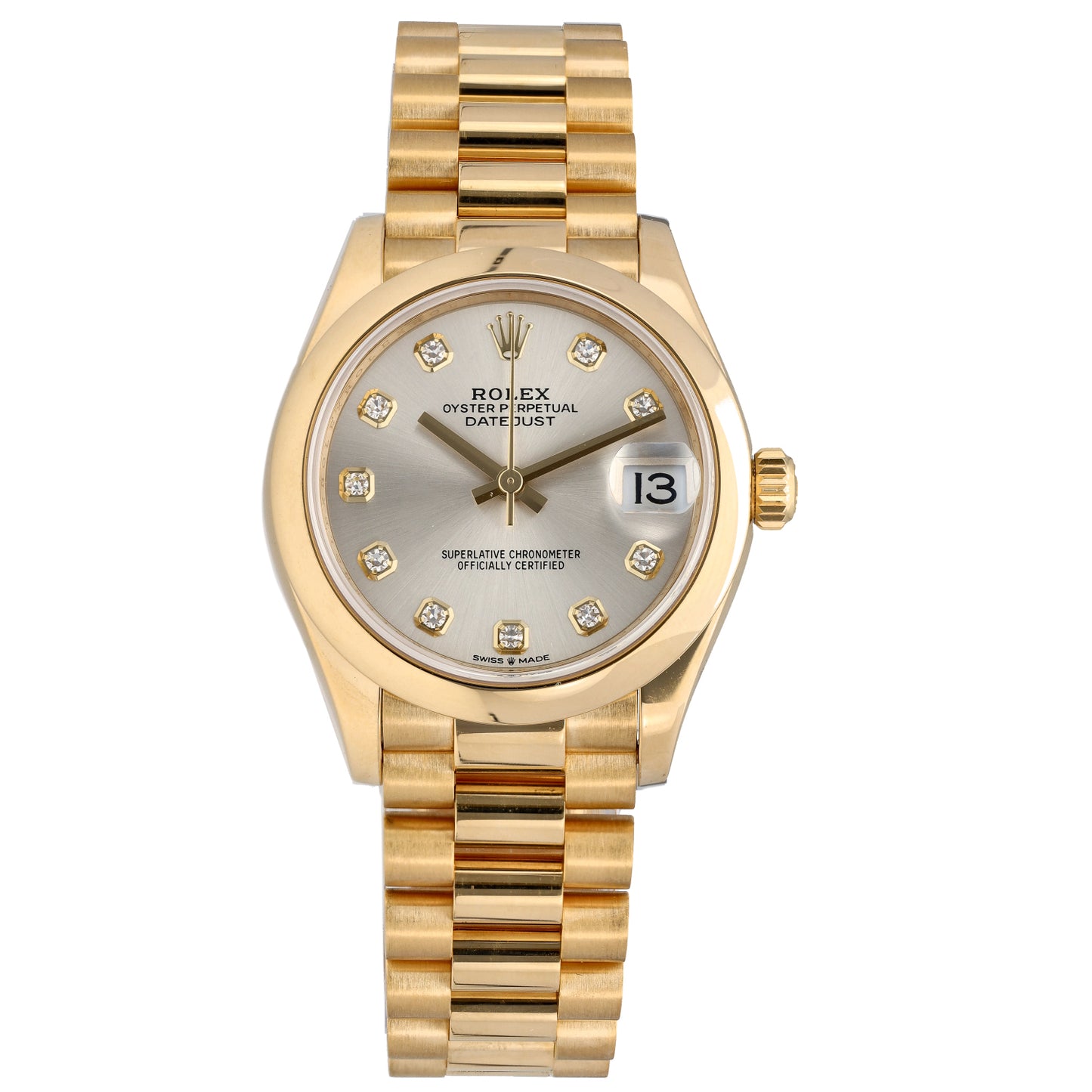 Rolex Lady Datejust 278248 31mm Gold Watch