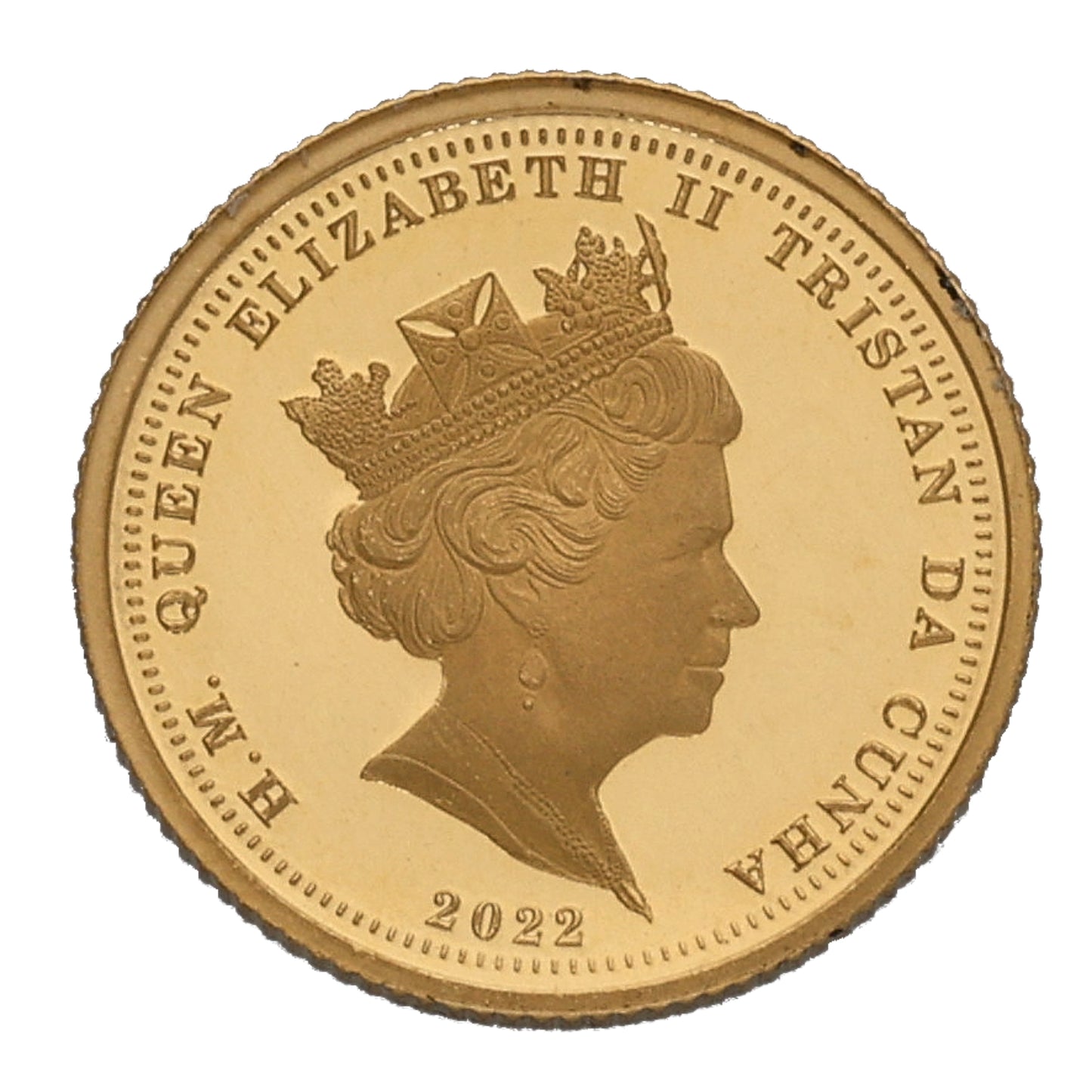 22ct Gold Queen Elizabeth II Quarter Sovereign Coin 2022