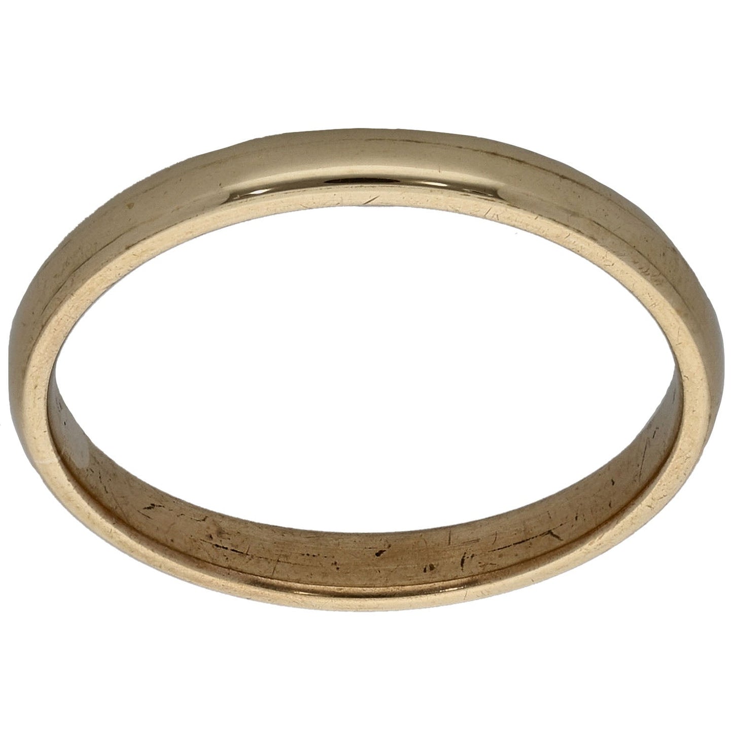 9ct Gold Plain Wedding Ring Size P