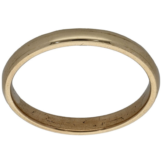 9ct Gold Plain Wedding Ring Size P