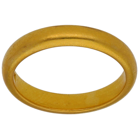 22ct Gold Plain Wedding Ring Size K