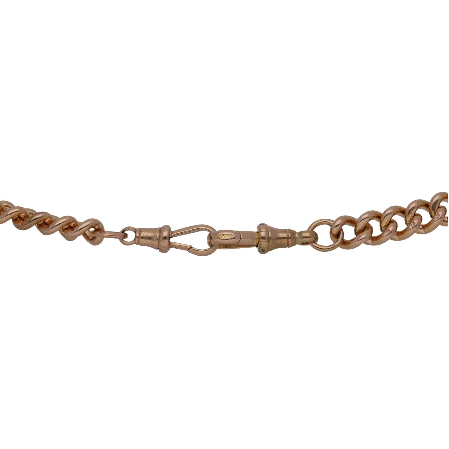 9ct Rose Gold Fob/Watch Chain 20"
