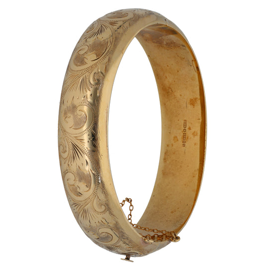 9ct Gold Hinged/Clasp Bangle