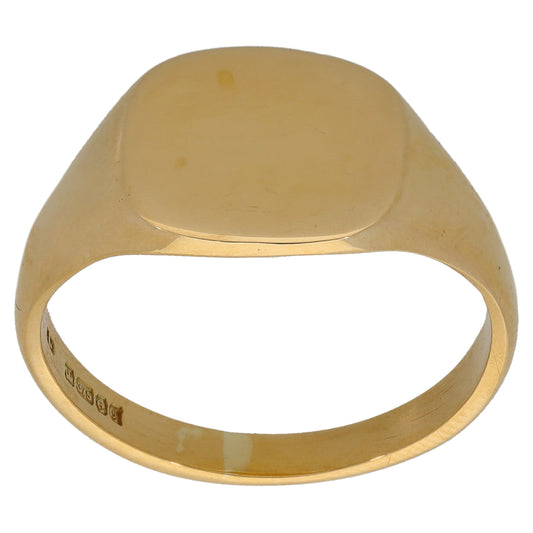 9ct Gold Plain Signet Ring Size V