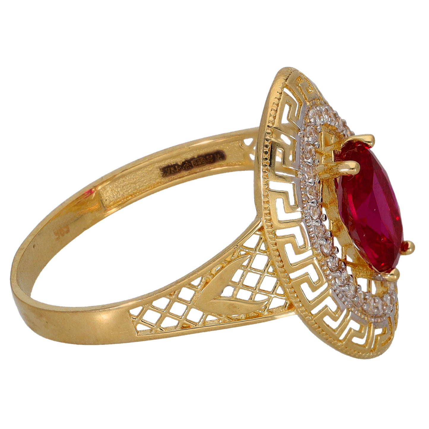 14ct Gold Imitation Dress/Cocktail Ring Size U