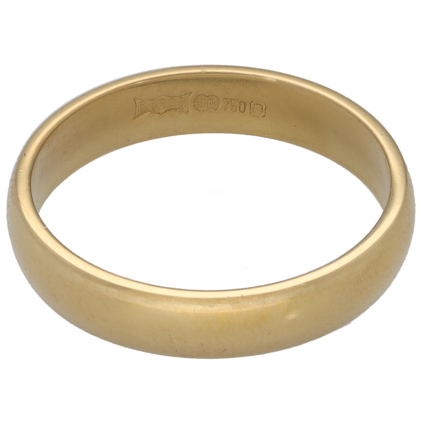 18ct Gold Plain Wedding Ring Size K