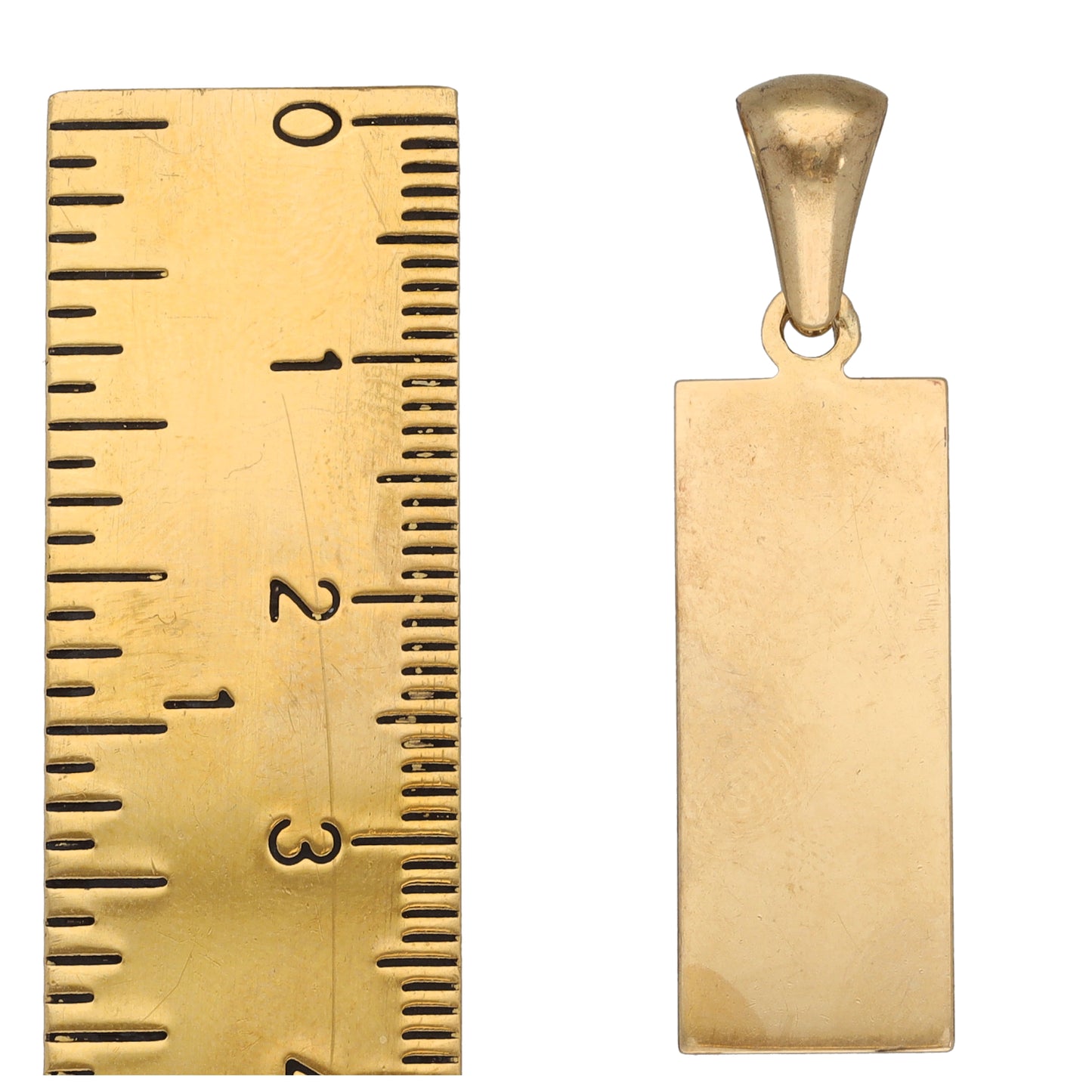 9ct Gold 0.005ct Diamond Ingot Pendant